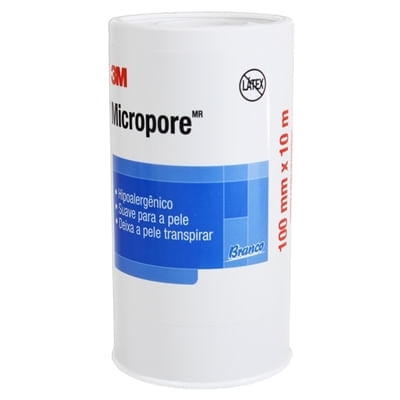 Fita Micropore Branca Tam: 100MM