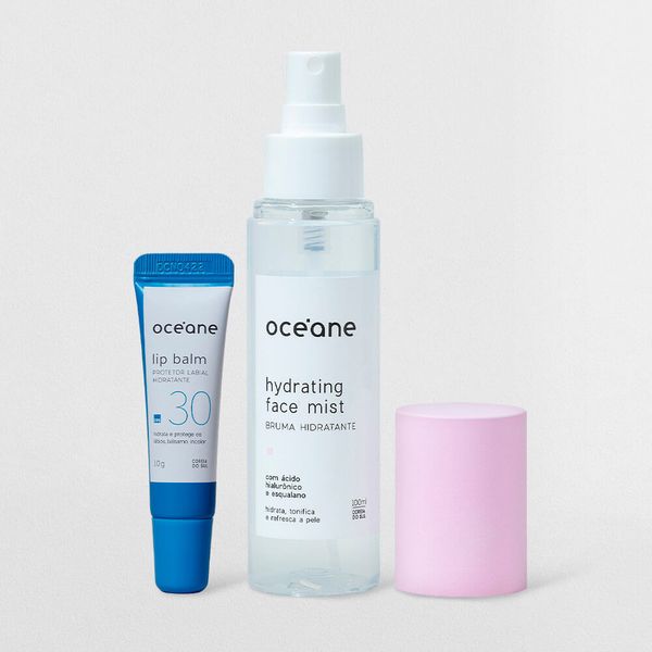 Kit Bruma Hidratante + Protetor Labial Hidratante (2 Produtos) Océane Kit Bruma Hidratante + Protetor Labial Hidratante (2 Produtos)