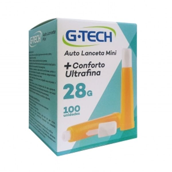Auto Lanceta Mini Conforto Ultrafina G Tech Caixa Fechada