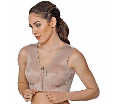 Sutiã Regata Com Colchete Frontal 1003 Cor: Bege Tam: G