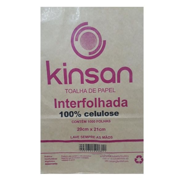 Papel Toalha Interfolhada C/ 1000 Kinsan