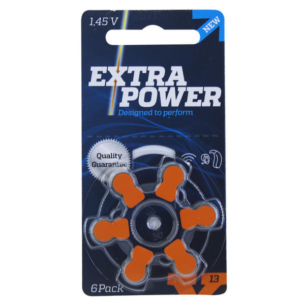 Pilha Power One Para Aparelho Auditivo Cartela C/6 unidades Tam: 13