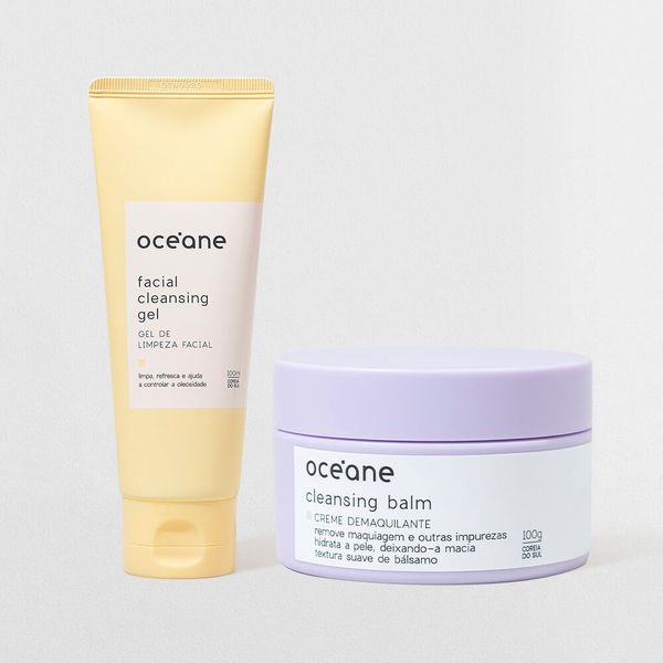 Kit Limpeza Dupla - Creme Demaquilante + Gel de Limpeza Facial (2 Produtos) Océane Kit Limpeza Dupla - Creme Demaquilante + Gel de Limpeza Facial (2 Produtos)