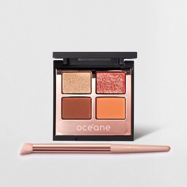 Kit Paleta de Sombras Power Glow Océane Edition + Pincel Para Sombra Ocn13 (2 Produtos)