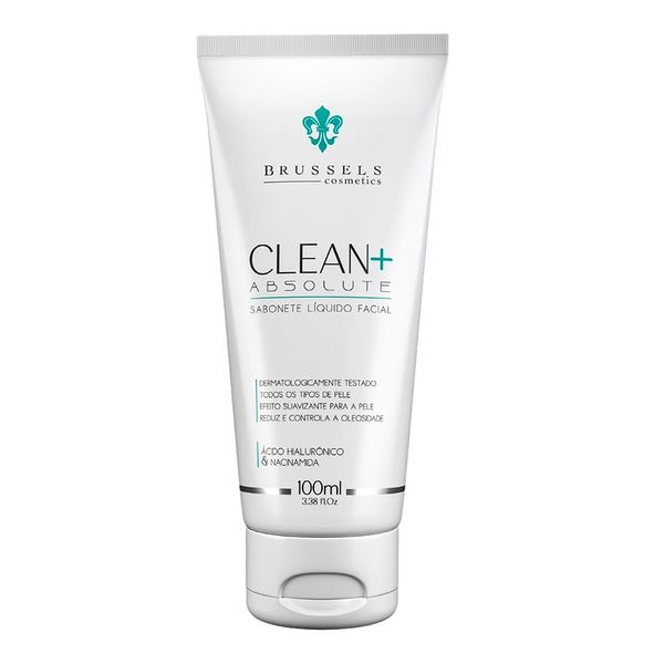 Sabonete Líquido Facial Brussels Cosmetics Clean+ Absolute 100ml