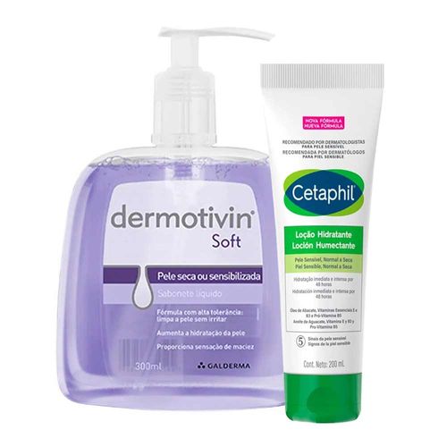 Kit-Sabonete-Liquido-Dermotivin-Soft-300ML--Locao-Hidratacao-Cetaphil-200ml