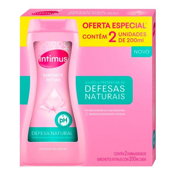 Kit Sabonete Intimus Defesa Natural 200ml 2 Unidades