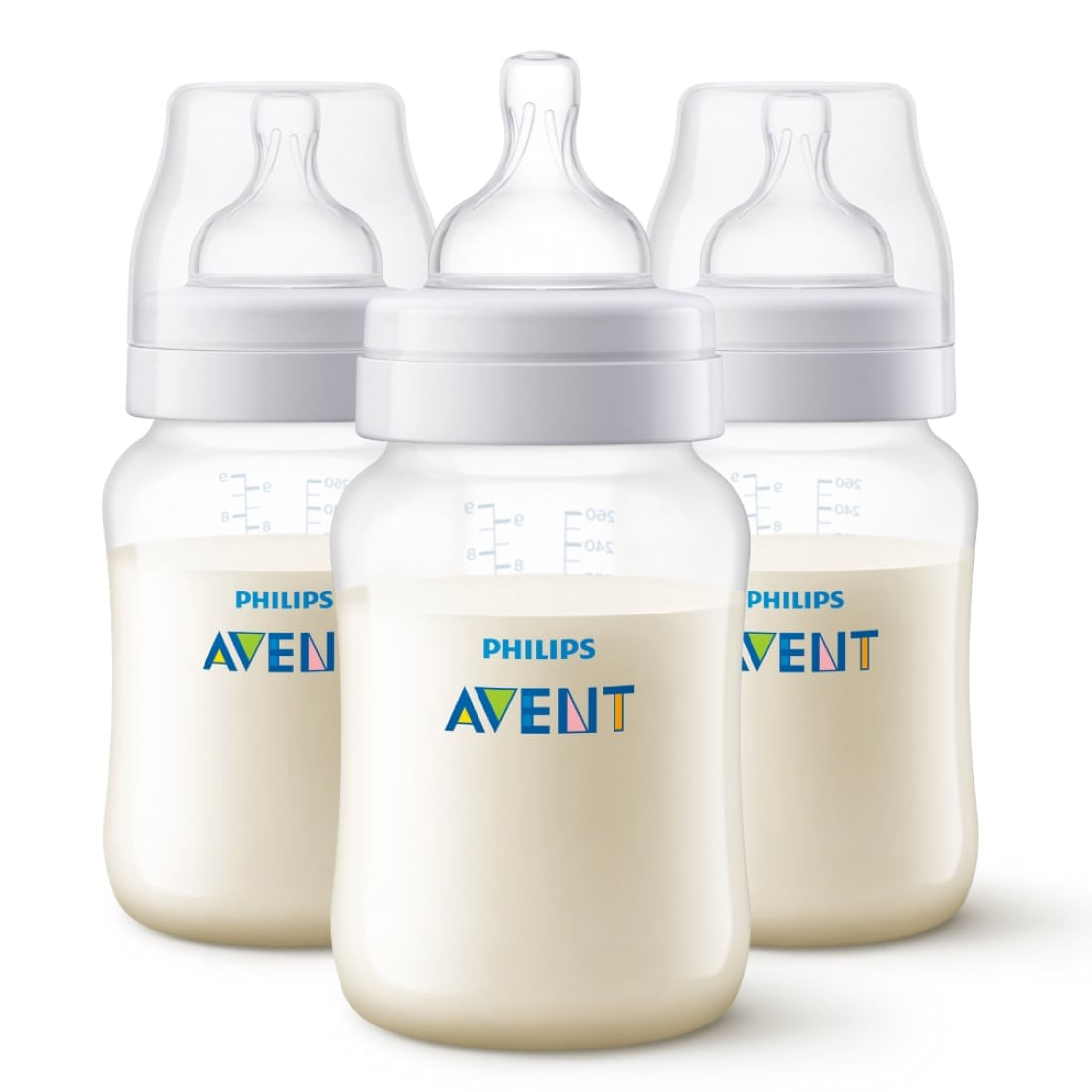 Kit 3 Mamadeiras Anticolica 260ml Philips Avent Transparente 935283740
