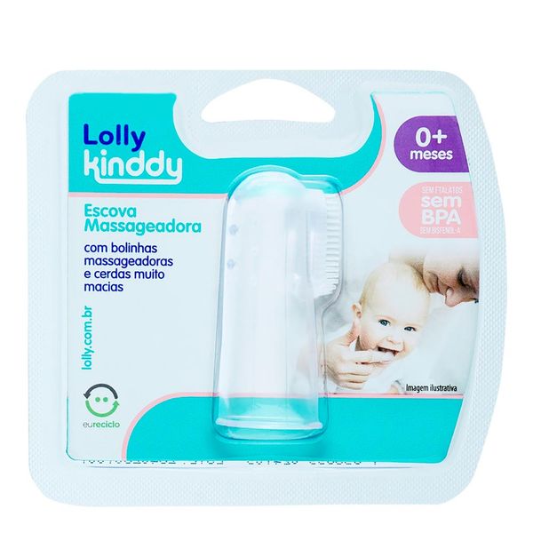 Escova Dental Infantil Massageadora Lolly Kinddy 1 Unidade
