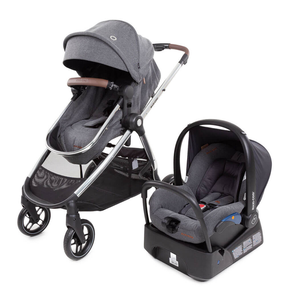 Carrinho com Bebê Conforto Travel System Anna Luxe Trio Twillic Grey Maxi Cosi 935284933