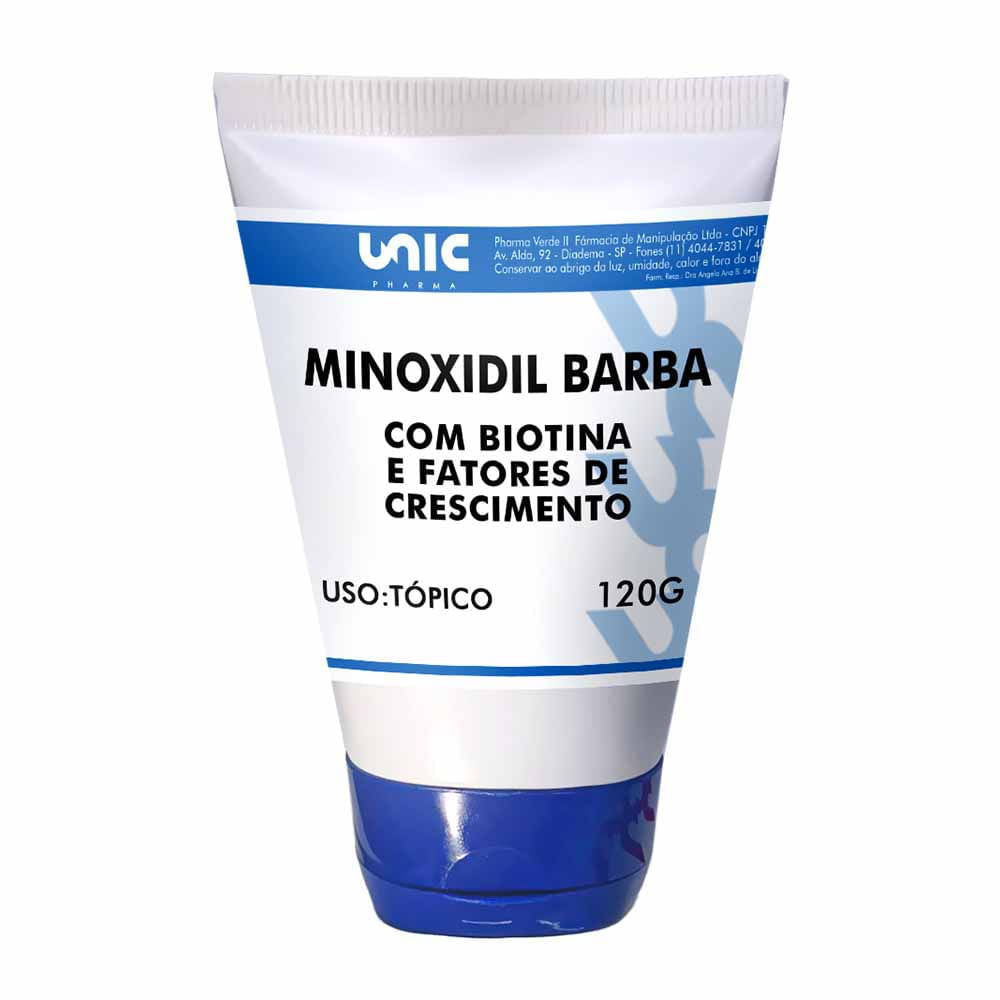 Minoxidil 5 Para Barba com biotina mais fatores de crescimento