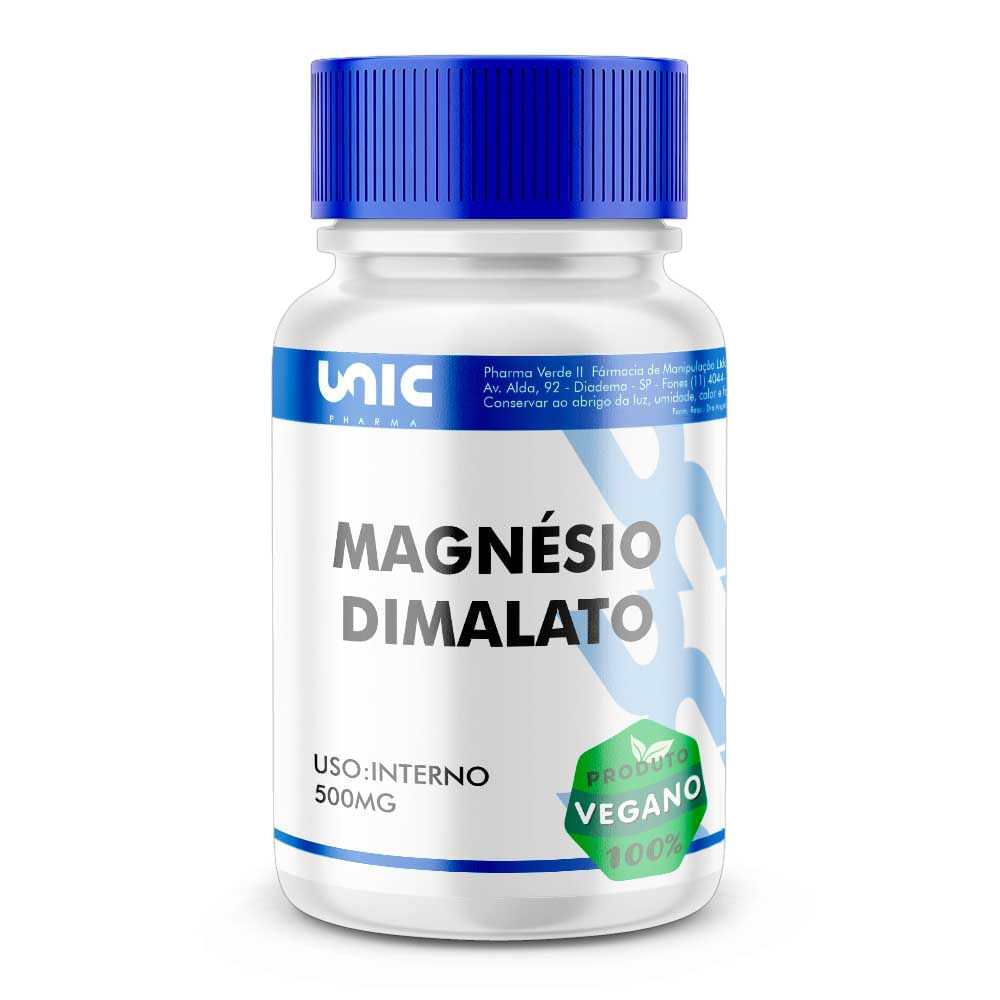 Magnésio Dimalato 500mg 60 Cápsulas Vegan - Drogaria Sao Paulo