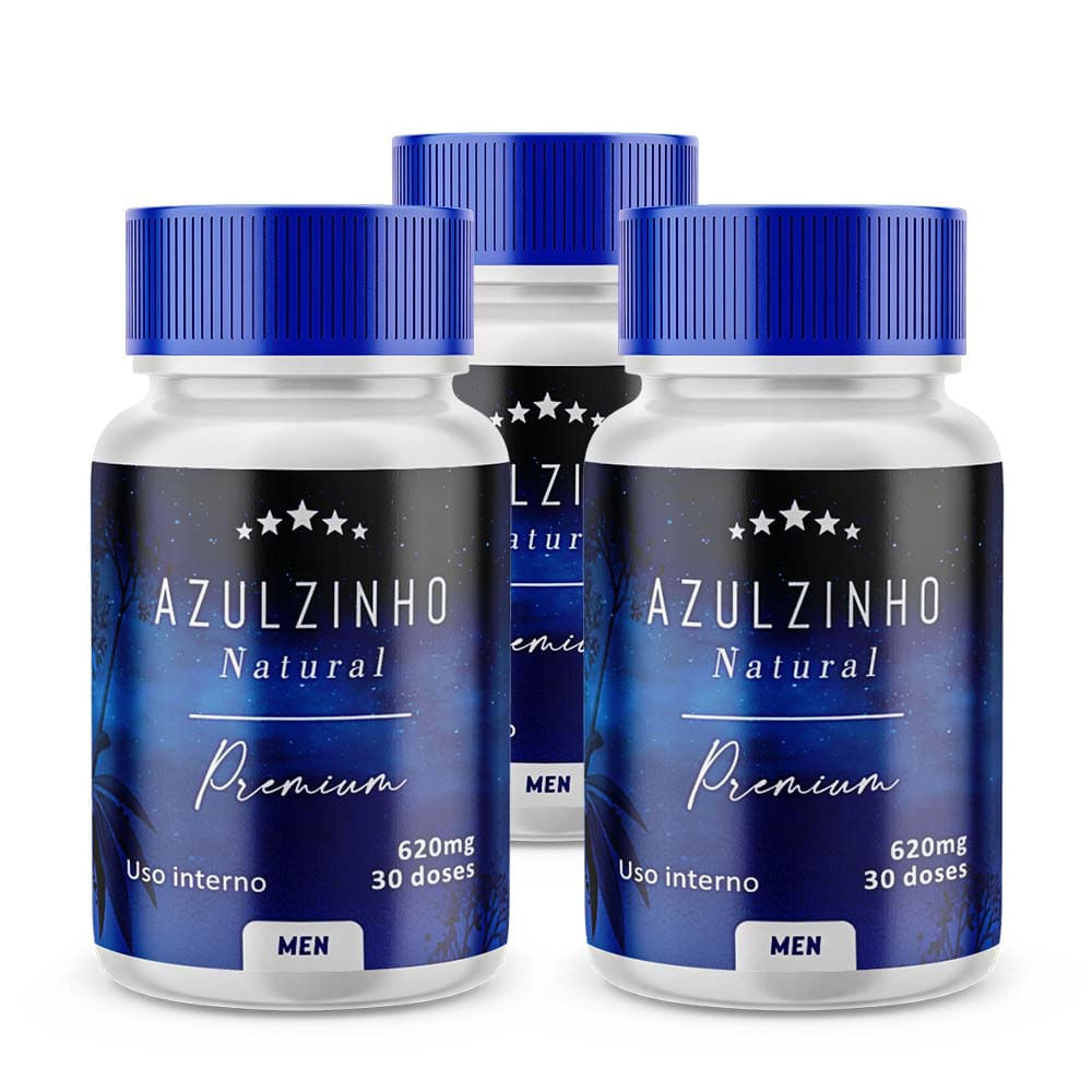 Encontraproduto.com.br - Kit 3 Frascos De Azulzinho Natural - 30 Doses