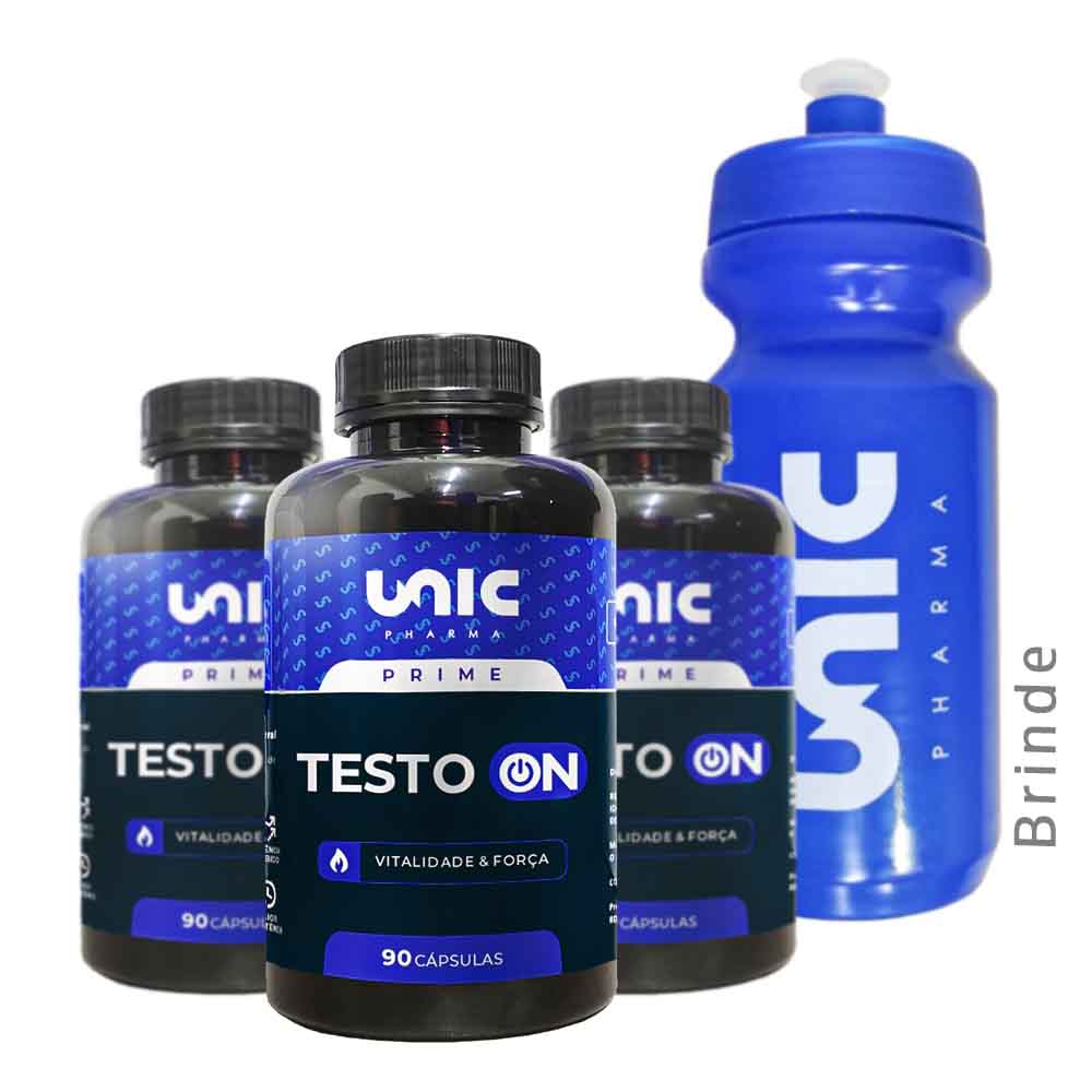 Encontraproduto.com.br - Kit 3 Testo On Estimulante de Testosterona 90 cáps + Brinde Squeeze