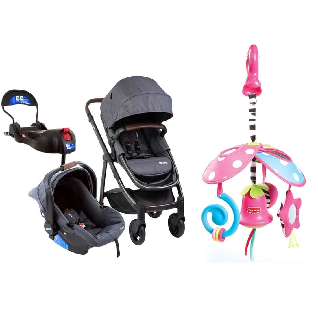 Travel System Epic Lite Trio Infanti + black Deep + mini Mobile Pack + go + princess Tales 935286578