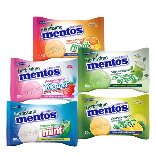 Kit Sabonete Vegetal Herbissimo Mentos C 5 Unidades 1 Cada Fragrância 