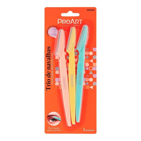 Navalha Sobrancelhas Proart Professional 3 Unidades