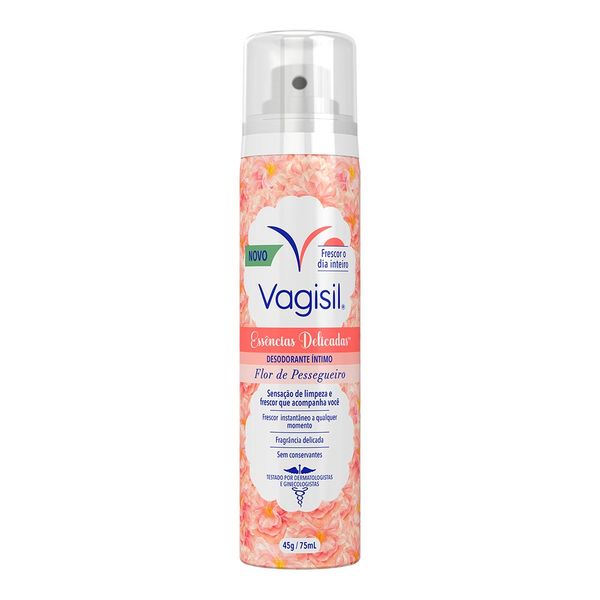 Desodorante Íntimo Vagisil Essências Delicadas Flor De Pessegueiro 75ml