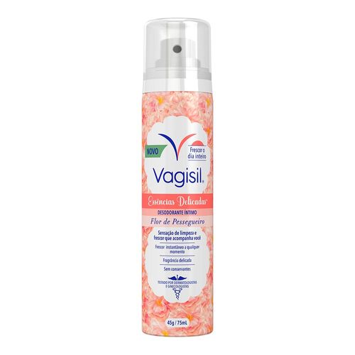 Desodorante Íntimo Vagisil Essências Delicadas Flor De Pessegueiro 75Ml