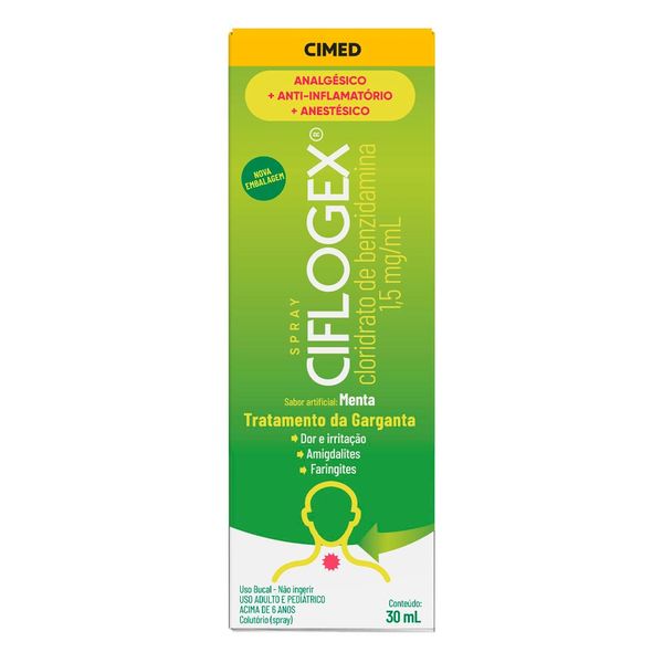 Spray para Garganta Ciflogex 1,5mg/ml Menta 30ml
