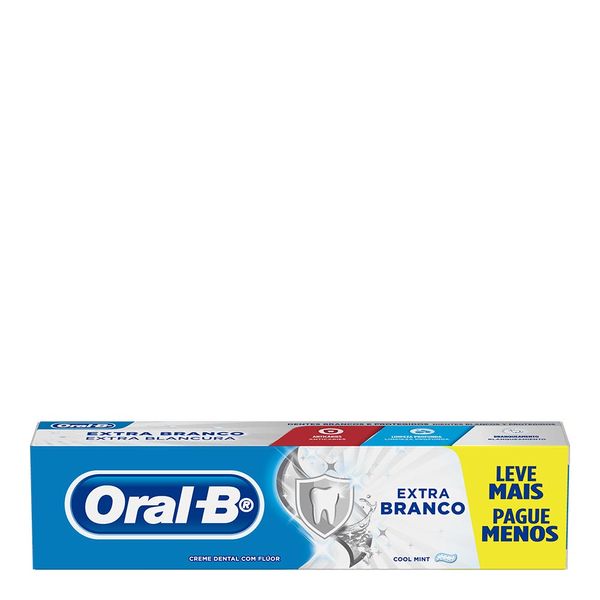 Pasta de dentes Oral-B Cool Mint Extra Branco 150g Pasta de Dente Oral-B Extra Branco Cool Mint 150g