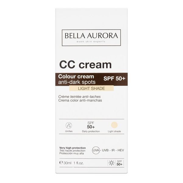 Cc Cream Bella Aurora Antimanchas Claro Fps 50+ 30ml