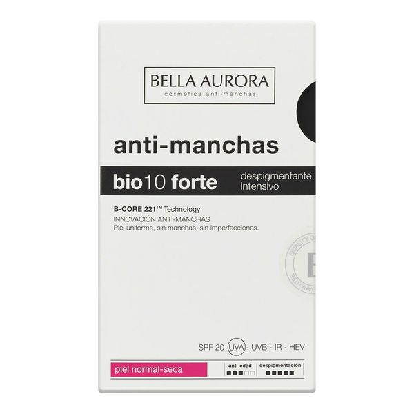 Creme Facial Bella Aurora Anti-manchas Bio 10 Forte Fps 20 Pele Normal A Seca 30ml