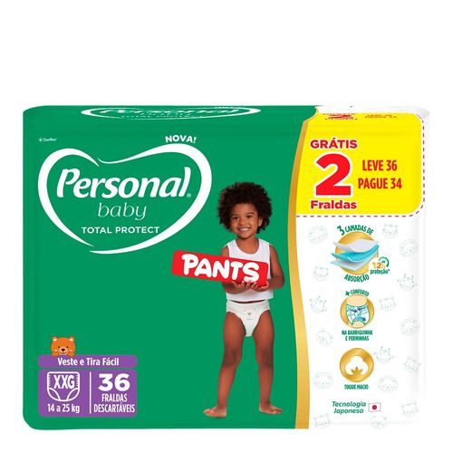 Fralda Infantil Personal Baby Pants Total Protect G 44 Unidades