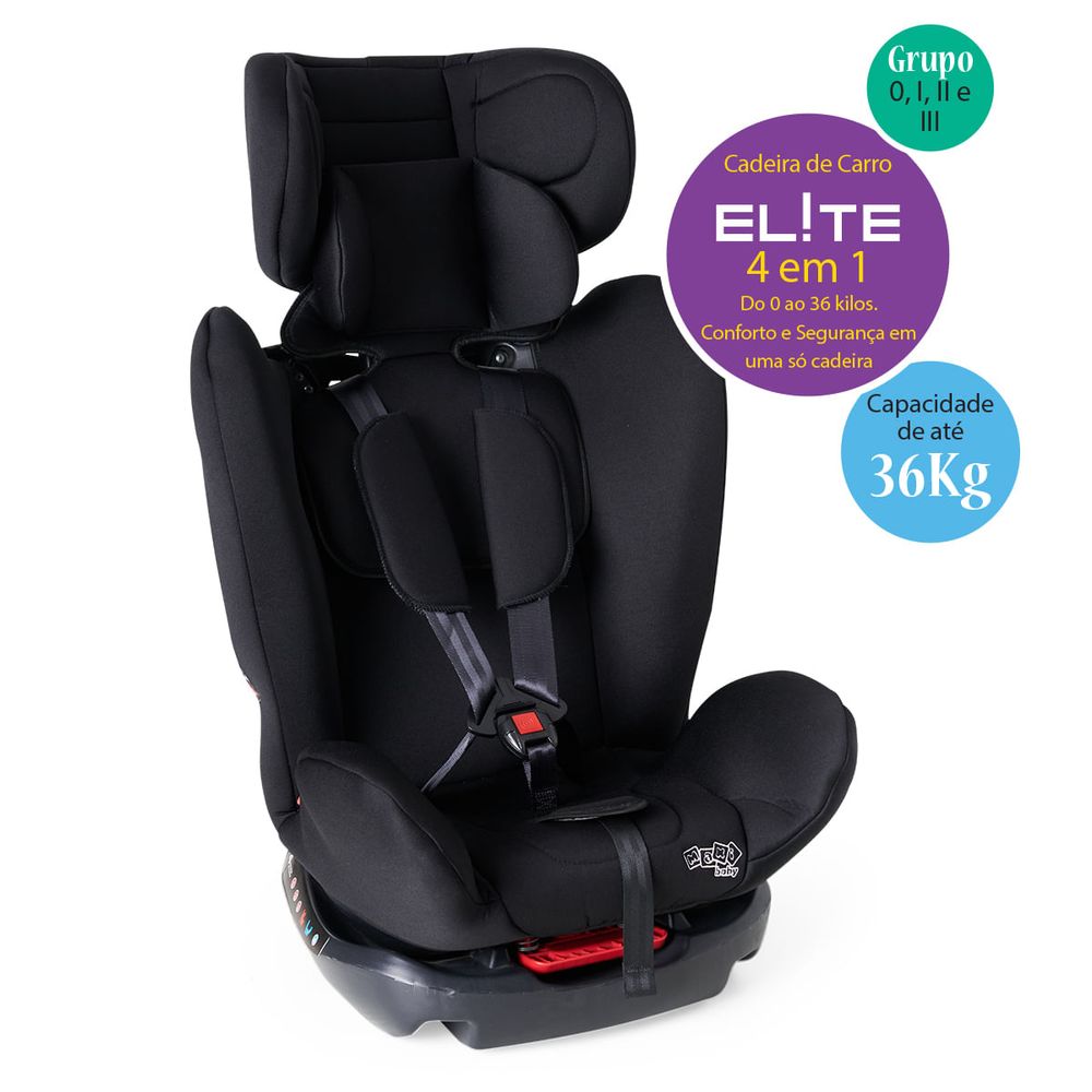 Cadeira de Carro Infantil Elite 0 a 36Kg Preto - Maxi Baby