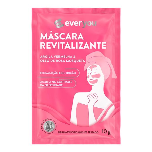 Máscara Facial Ever You Argila Vermelha e Rosa Mosqueta 10g