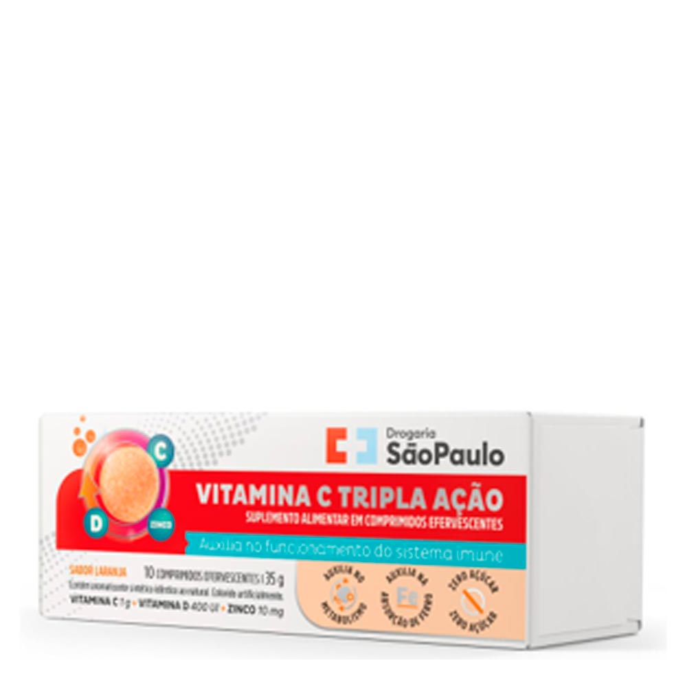 Vitamina Neo Química Vit C 10 comprimidos Efervescentes - Drogaria Sao Paulo