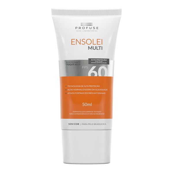 Protetor Solar Facial Profuse FPS 60 Ensolei Multi Toque Seco 50ml