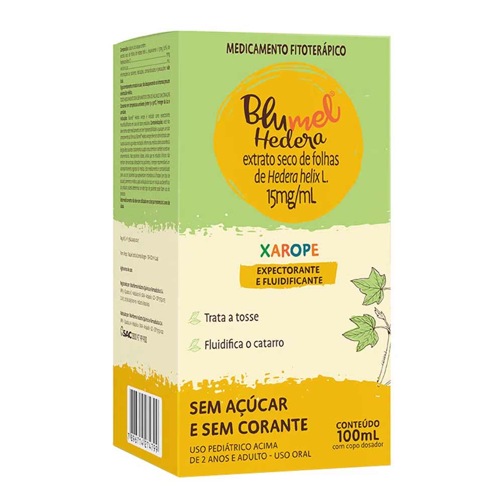 Expectorante Blumel 15mg/ml Hedera Xarope Infantil 100ml - Drogaria Sao  Paulo