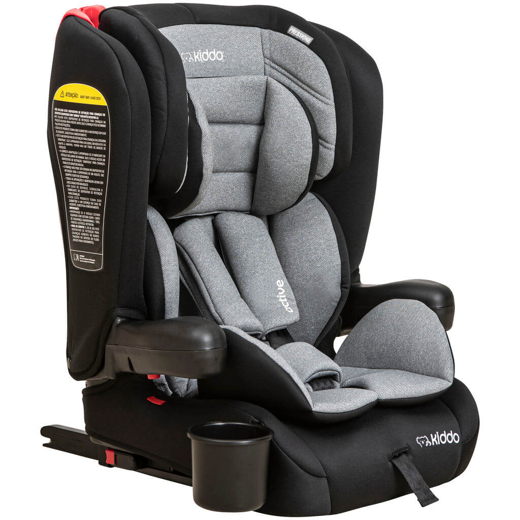 Cadeirinha de Carro Active com Isofix Cinza e Preto Kiddo 935291873