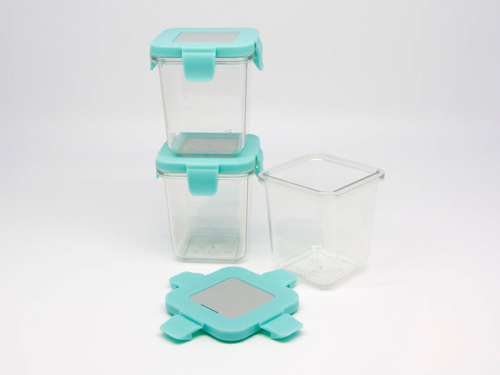 Kit Com 3 Potes Em Tritan 240Ml (Vem Com Label Em Silicone Para Escrever) - Marcus & Marcus
