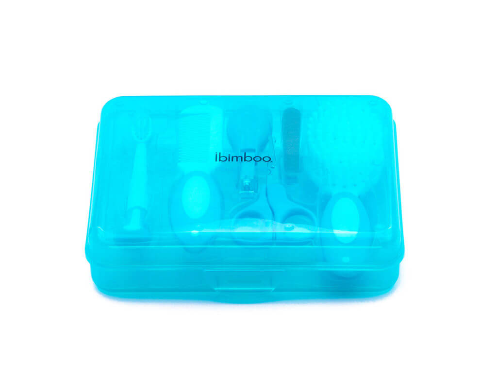 Kit Higiene Azul (Tesoura, Cortador E Lixa De Unha, Escova E Pente E Escova Dental) - Ibimboo