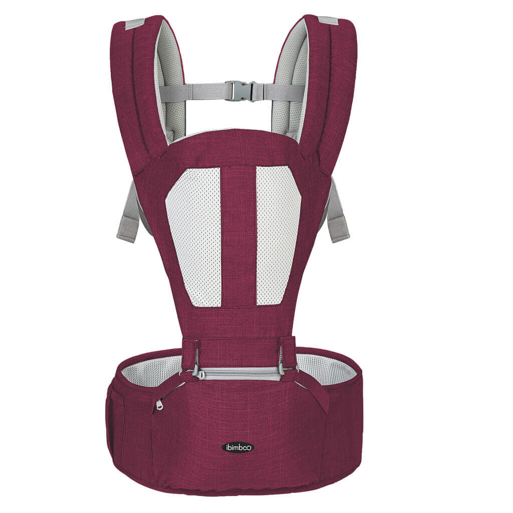 Canguru 5 em 1 Ergonomico Marsala Antigo Rosa Escuro 15kg + ibimboo 935292146