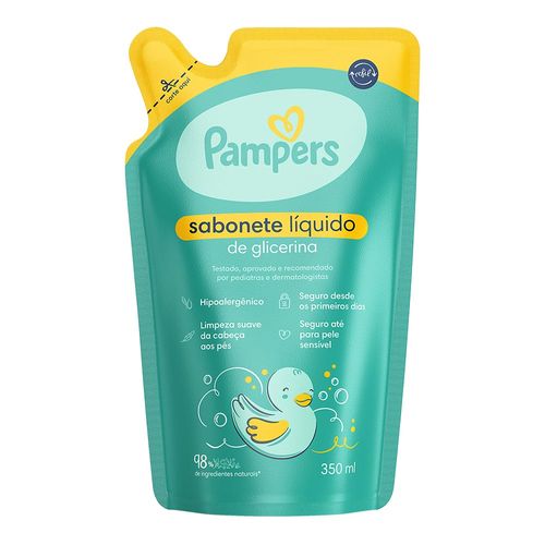 Sabonete Infantil Líquido Pampers Glicerina Da Cabeça Aos Pés Refil 350Ml