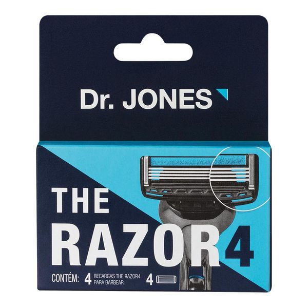 Carga De Aparelho Para Barbear Dr. Jones The Razor4 4 Unidades