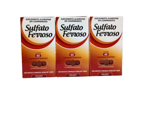 Kit c/3 Sulfato Ferroso 270MG - Arte Nativa