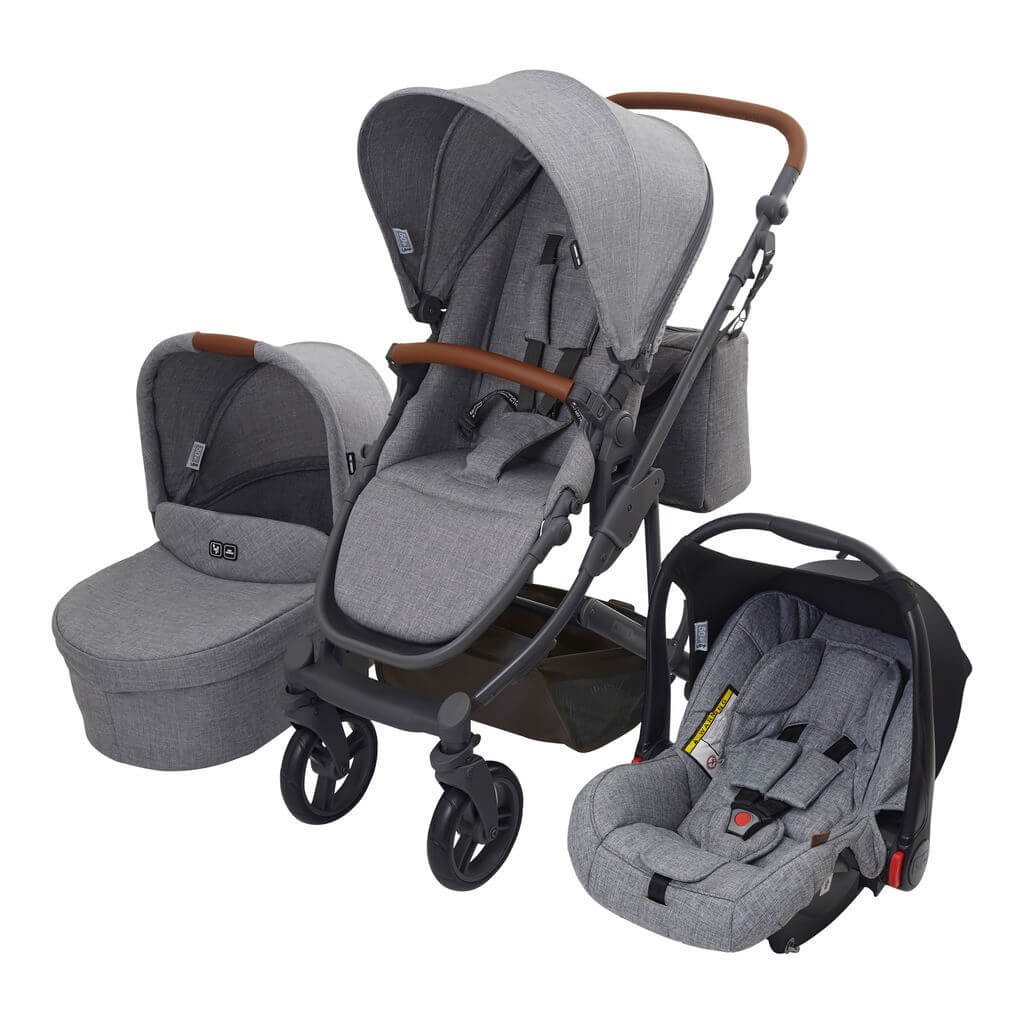 Travel System Trio Como 4 Woven Grey Abc Design Moises e Bolsa 935292991