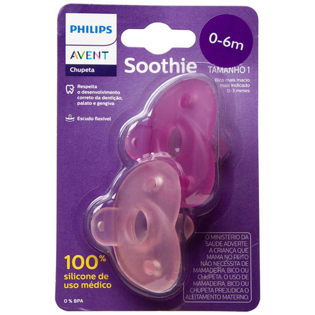 CHUPETA P AVENT SOOTHIE ROSA C/2