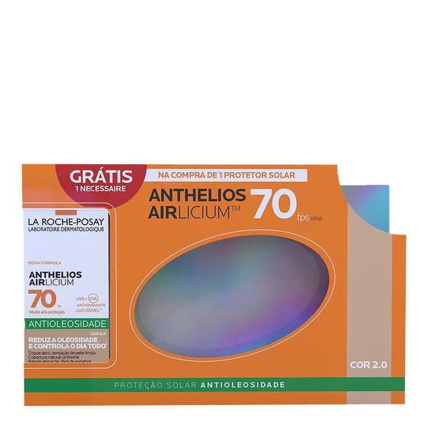 Kit La Roche-Posay Protetor Solar Facial FPS 70 Anthelios Arlicium Cor 2.0 40g + Nécessaire