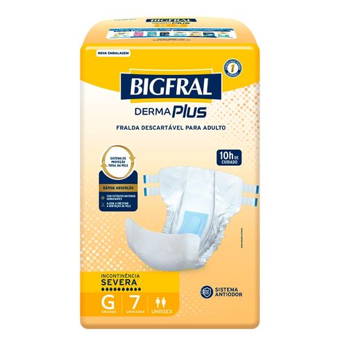 Fralda Geriátrica Bigfral Dermaplus G 7 Unidades