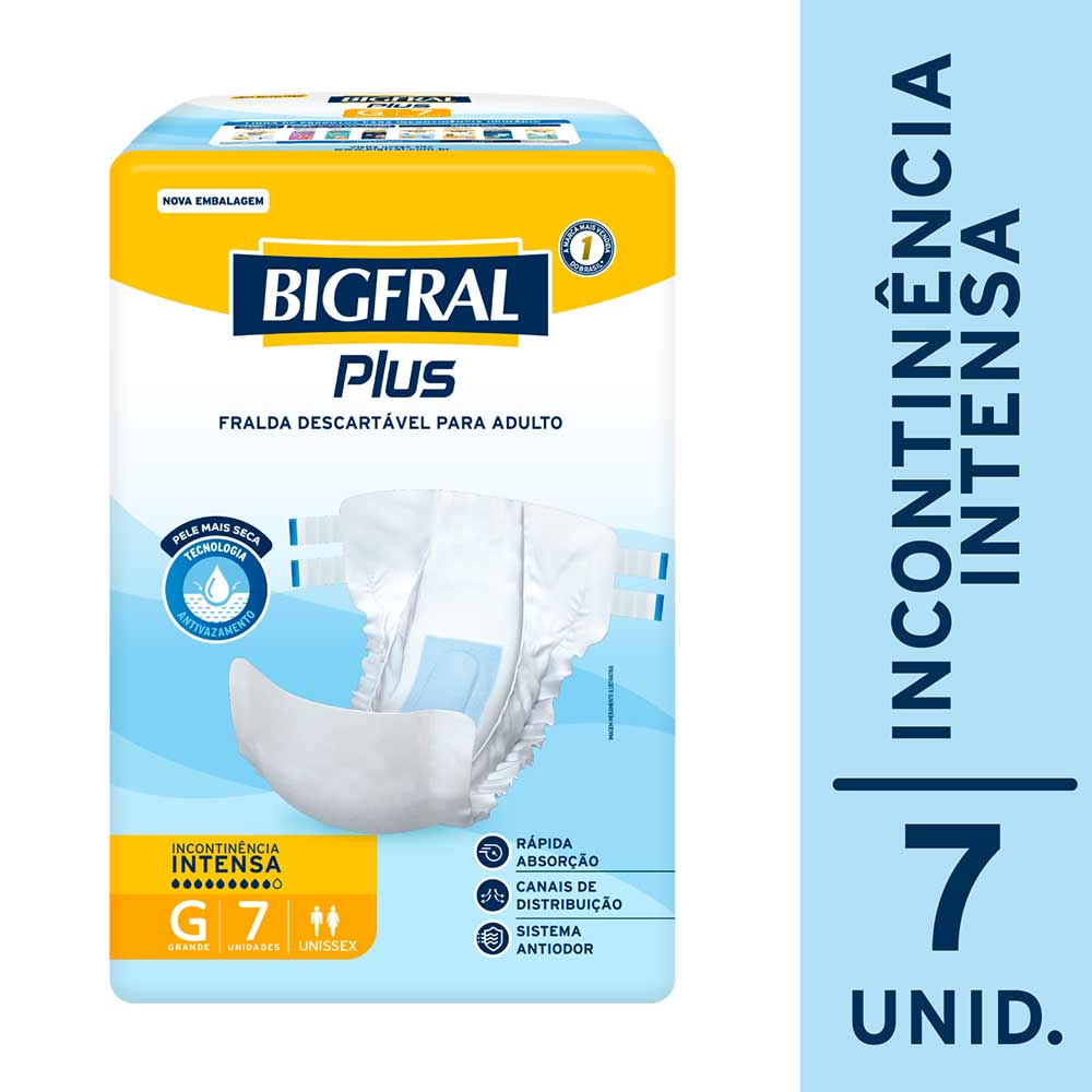 Fralda Geriátrica Bigfral Regular Plus Tamanho G