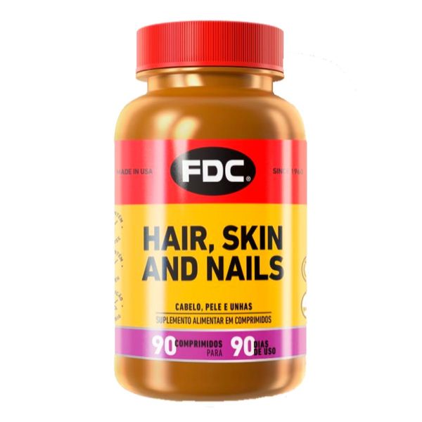 Suplemento Alimentar FDC Hair Skun & Nails 90 Comprimidos