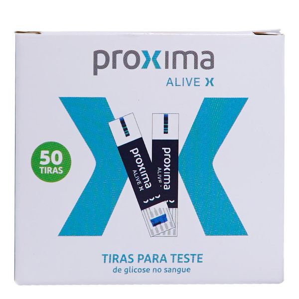 Tira Para Teste De Glicemia Próxima Alive X 50 Unidades