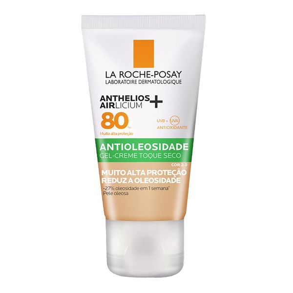 Protetor Solar Facial La Roche-Posay FPS 80 Anthelios Airlicium+ Antioleosidade Cor 2.0 40g