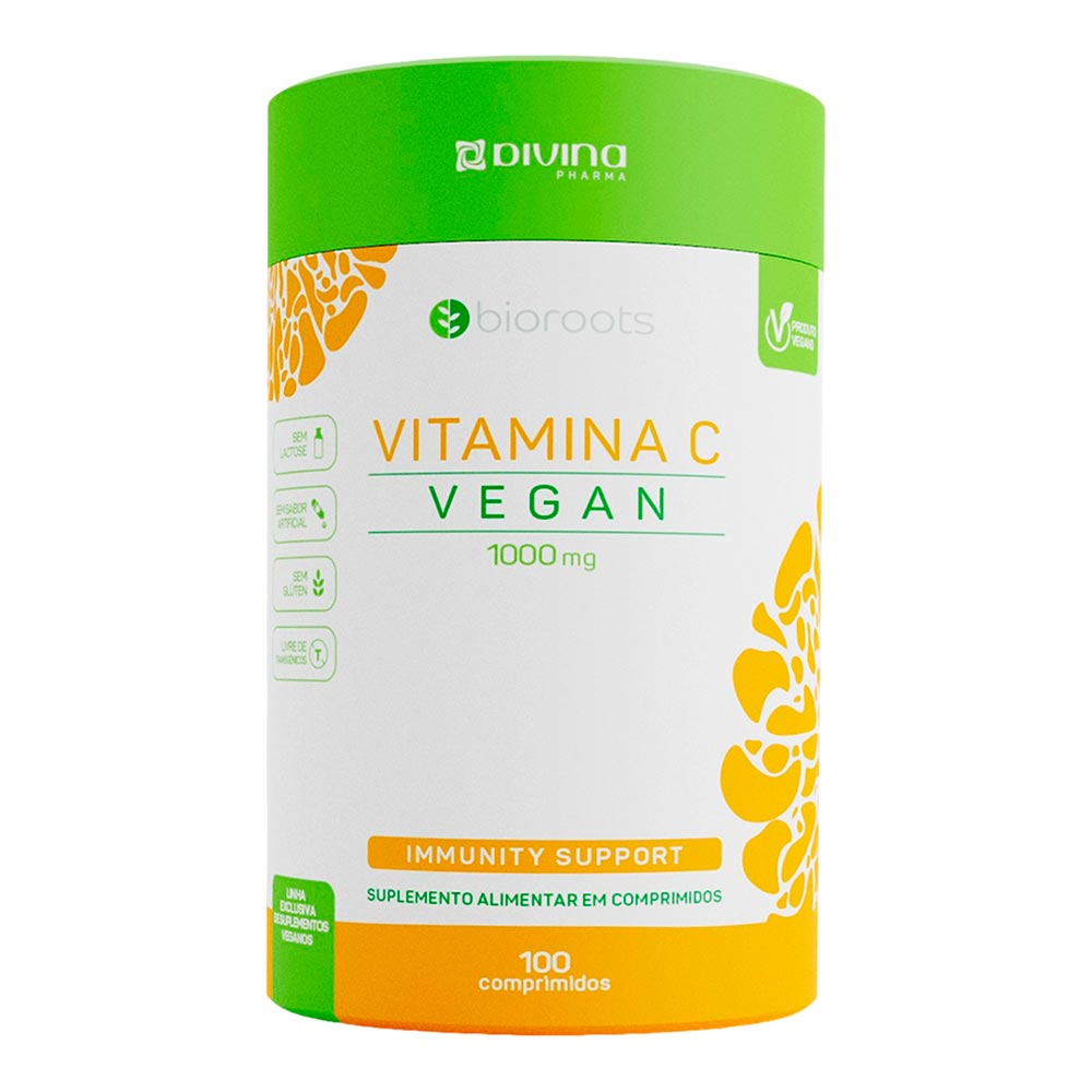 Vitamina C Vegan Bioroots Pote Com 100 Comprimidos