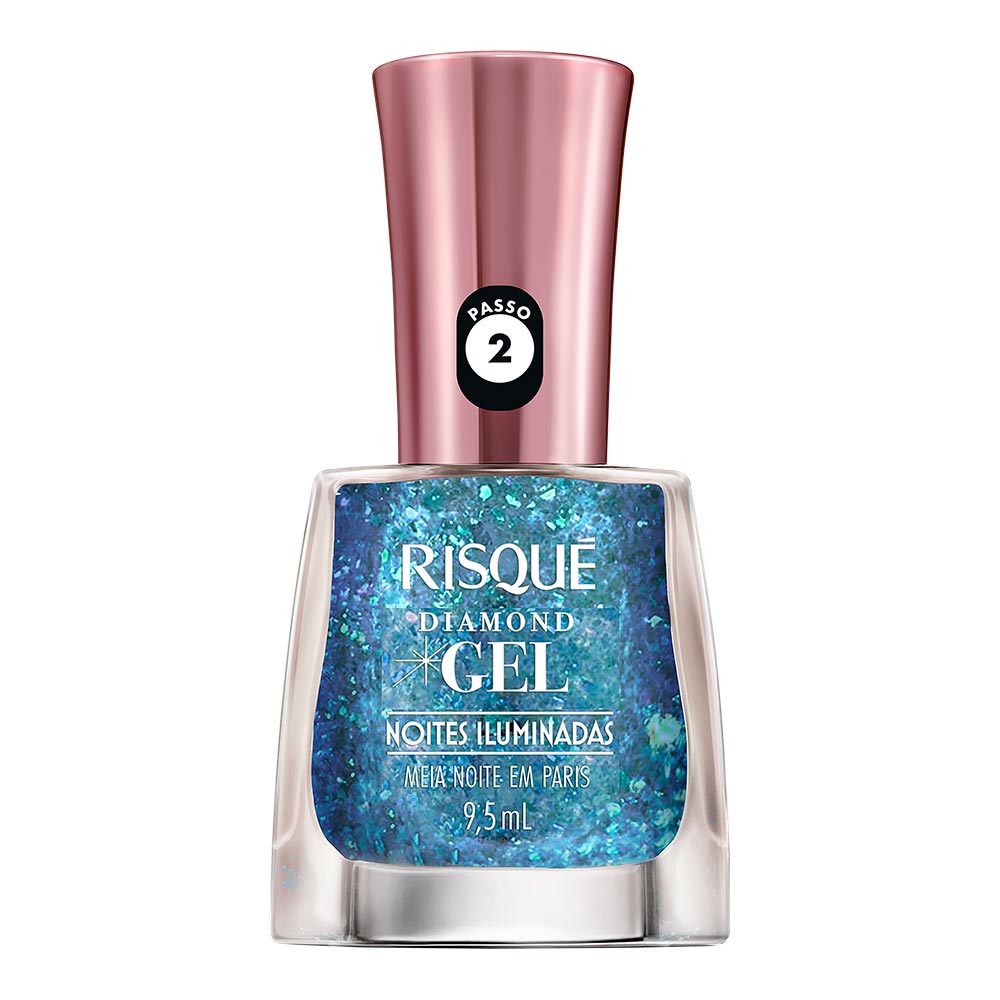 Esmalte Gel Risqué Diamond Noites Iluminadas Meia-Noite Em Paris 9,5ml ...